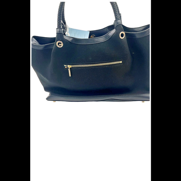 Gunas New York Canvas Double Handle Tote w/ Pouch Ruth Black - Picture 3 of 4